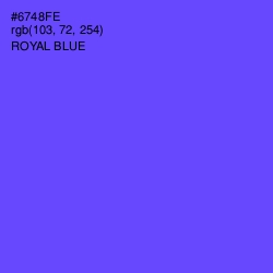 #6748FE - Royal Blue Color Image