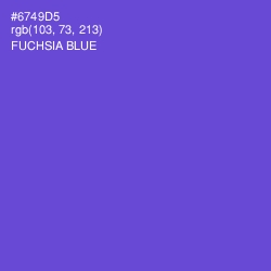 #6749D5 - Fuchsia Blue Color Image