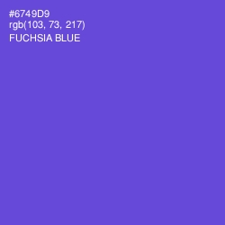 #6749D9 - Fuchsia Blue Color Image