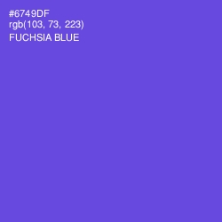 #6749DF - Fuchsia Blue Color Image