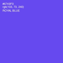 #6749F0 - Royal Blue Color Image