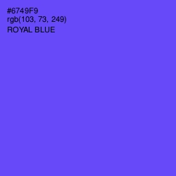 #6749F9 - Royal Blue Color Image