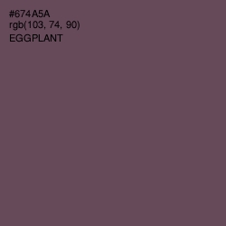 #674A5A - Eggplant Color Image