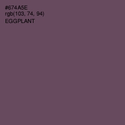 #674A5E - Eggplant Color Image