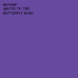 #674A9F - Butterfly Bush Color Image