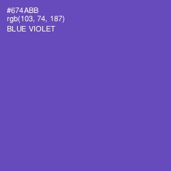 #674ABB - Blue Violet Color Image