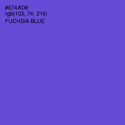 #674AD8 - Fuchsia Blue Color Image