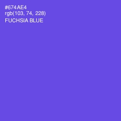 #674AE4 - Fuchsia Blue Color Image