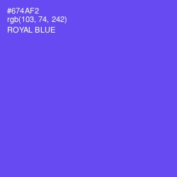 #674AF2 - Royal Blue Color Image