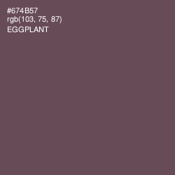 #674B57 - Eggplant Color Image