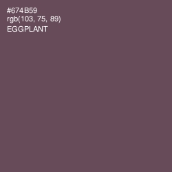 #674B59 - Eggplant Color Image