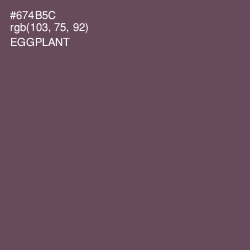 #674B5C - Eggplant Color Image