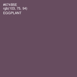 #674B5E - Eggplant Color Image