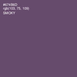 #674B6D - Smoky Color Image