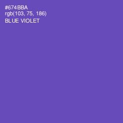 #674BBA - Blue Violet Color Image