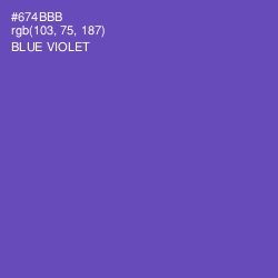 #674BBB - Blue Violet Color Image