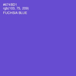 #674BD1 - Fuchsia Blue Color Image