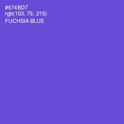 #674BD7 - Fuchsia Blue Color Image
