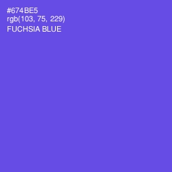 #674BE5 - Fuchsia Blue Color Image