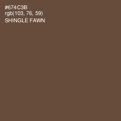 #674C3B - Shingle Fawn Color Image