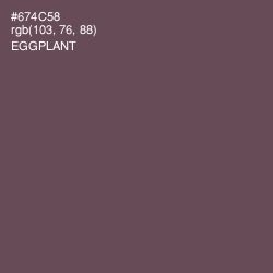 #674C58 - Eggplant Color Image