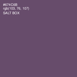 #674C6B - Salt Box Color Image