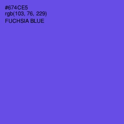 #674CE5 - Fuchsia Blue Color Image