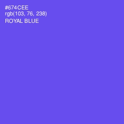 #674CEE - Royal Blue Color Image