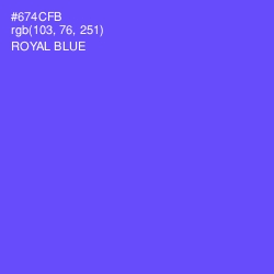 #674CFB - Royal Blue Color Image