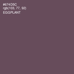 #674D5C - Eggplant Color Image