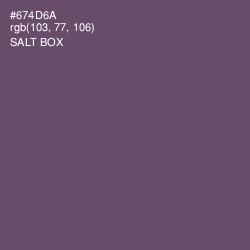 #674D6A - Salt Box Color Image