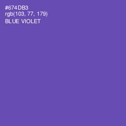 #674DB3 - Blue Violet Color Image
