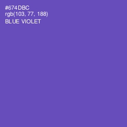 #674DBC - Blue Violet Color Image