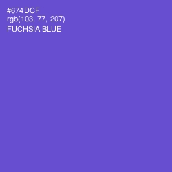 #674DCF - Fuchsia Blue Color Image