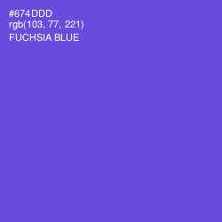 #674DDD - Fuchsia Blue Color Image