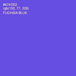#674DE2 - Fuchsia Blue Color Image