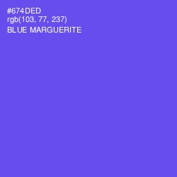#674DED - Blue Marguerite Color Image