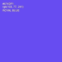 #674DF1 - Royal Blue Color Image