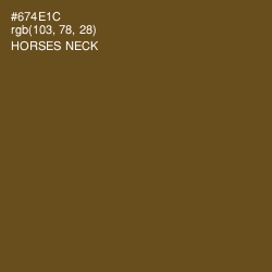 #674E1C - Horses Neck Color Image