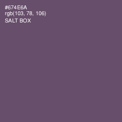 #674E6A - Salt Box Color Image