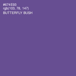 #674E93 - Butterfly Bush Color Image