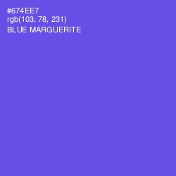 #674EE7 - Blue Marguerite Color Image