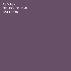#674F67 - Salt Box Color Image