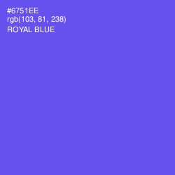 #6751EE - Royal Blue Color Image