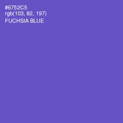 #6752C5 - Fuchsia Blue Color Image