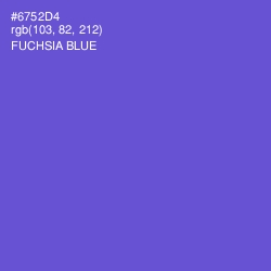 #6752D4 - Fuchsia Blue Color Image