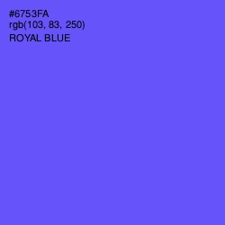 #6753FA - Royal Blue Color Image