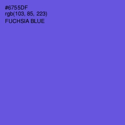 #6755DF - Fuchsia Blue Color Image