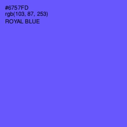 #6757FD - Royal Blue Color Image