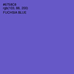 #6758C8 - Fuchsia Blue Color Image